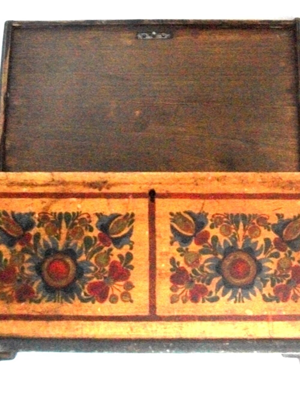 Late 19th Century Handmade Handpainted Scandinavian Mini Storage Chest